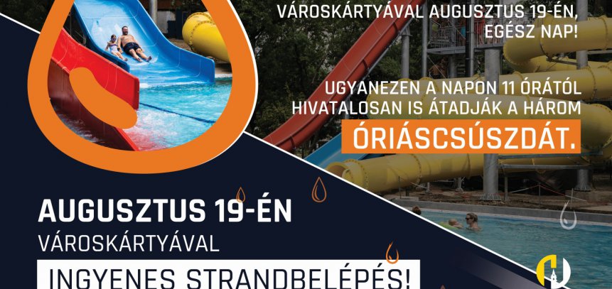 Augusztus 19-én városkártyával ingyenes a strandbelépés