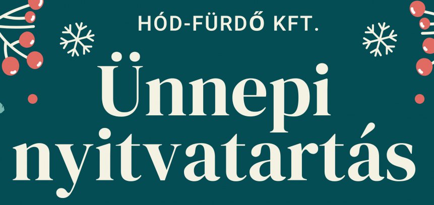 Ünnepi nyitvatartás 2022.