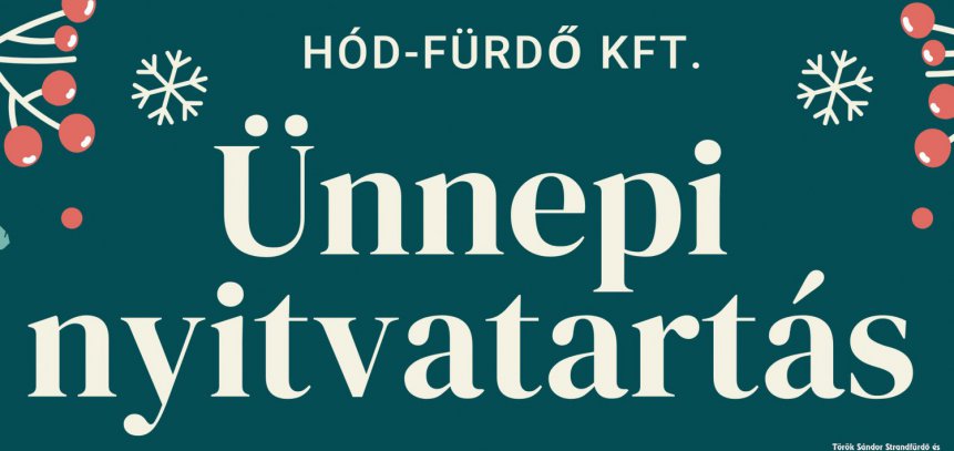 Ünnepi nyitvatartás 2023.
