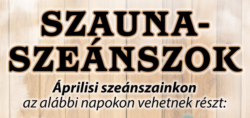 2025. áprilisi szauna szeánszok