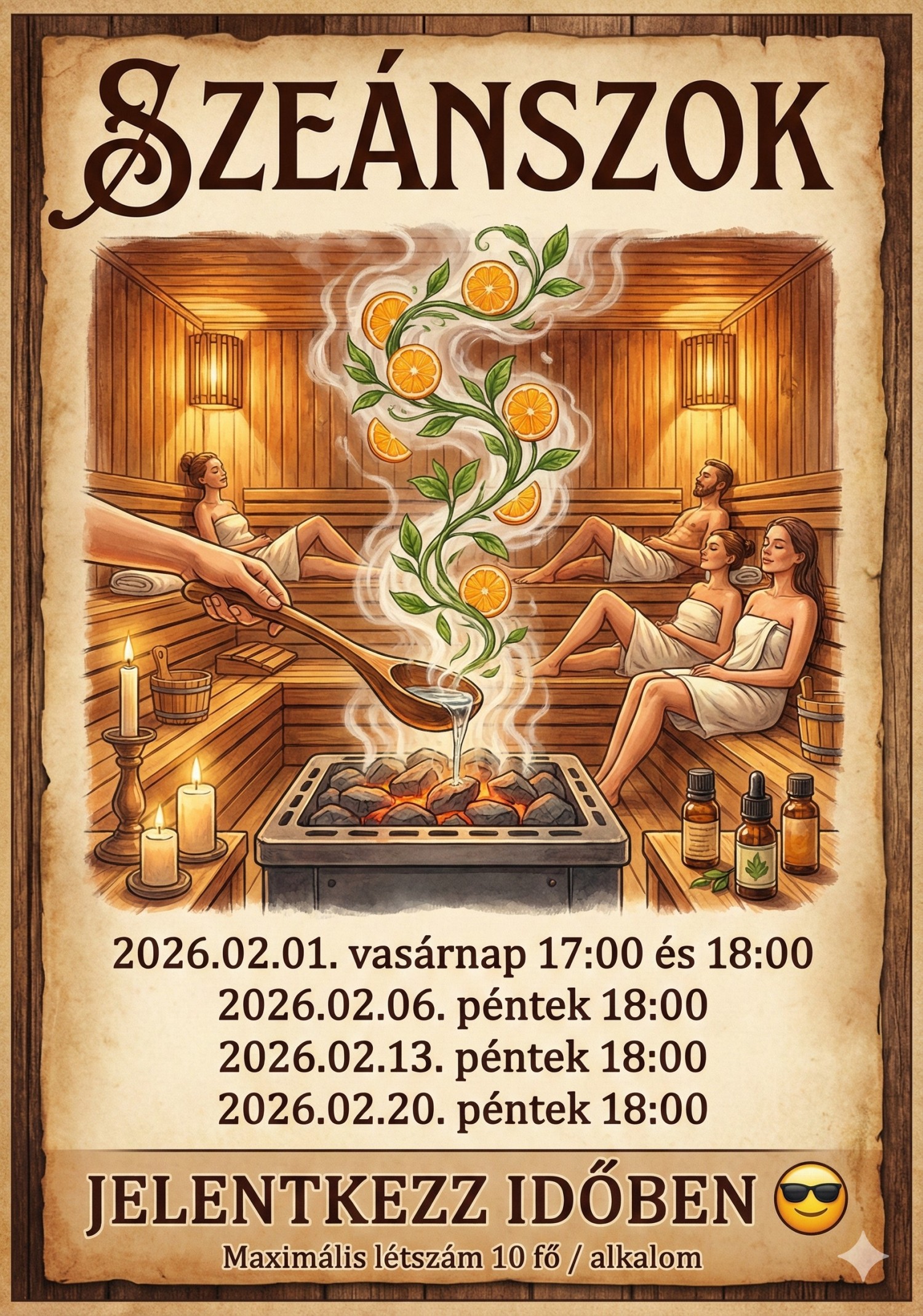 Szauna szeánsz 2026. február Szauna szeánsz 2026. február